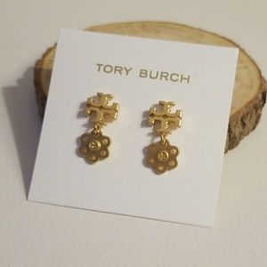 Tory Burch drop logo earrings